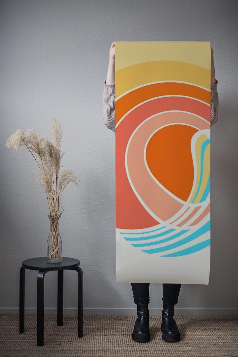 Sun surf wallpaper roll