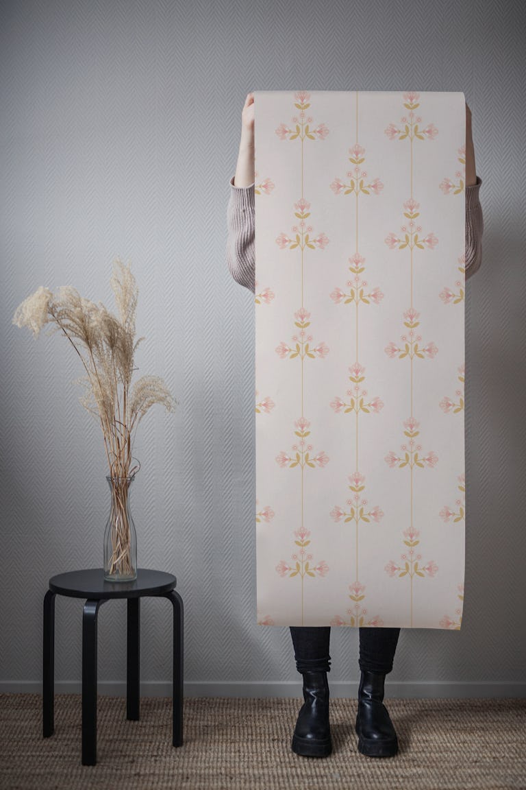 Vivienne, pink, Large wallpaper roll