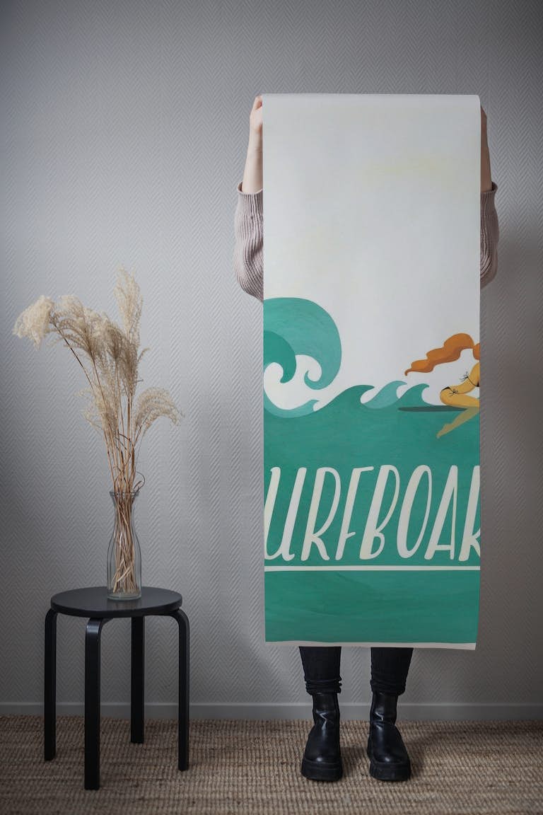 Surfboard wallpaper roll