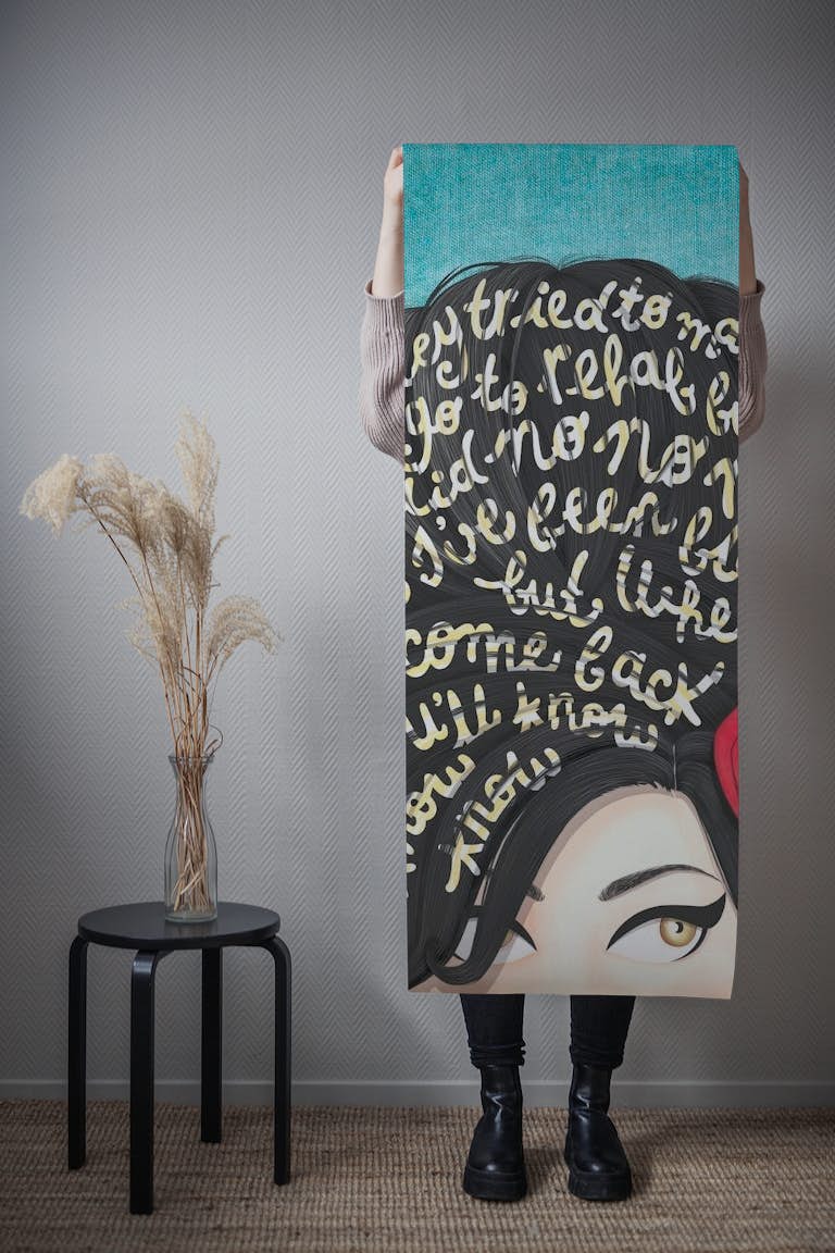 Rehab Amy Winehouse wallpaper roll