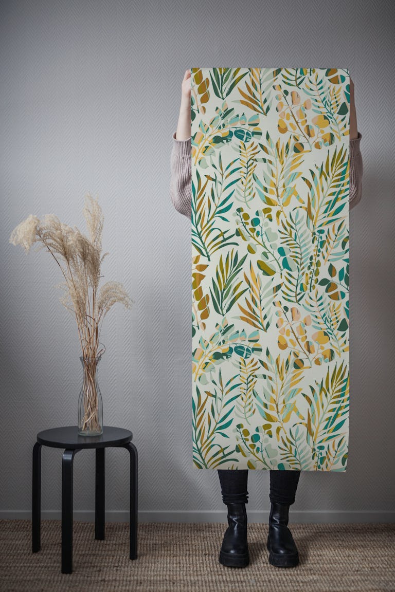 colorful leaves camouflage colors wallpaper roll