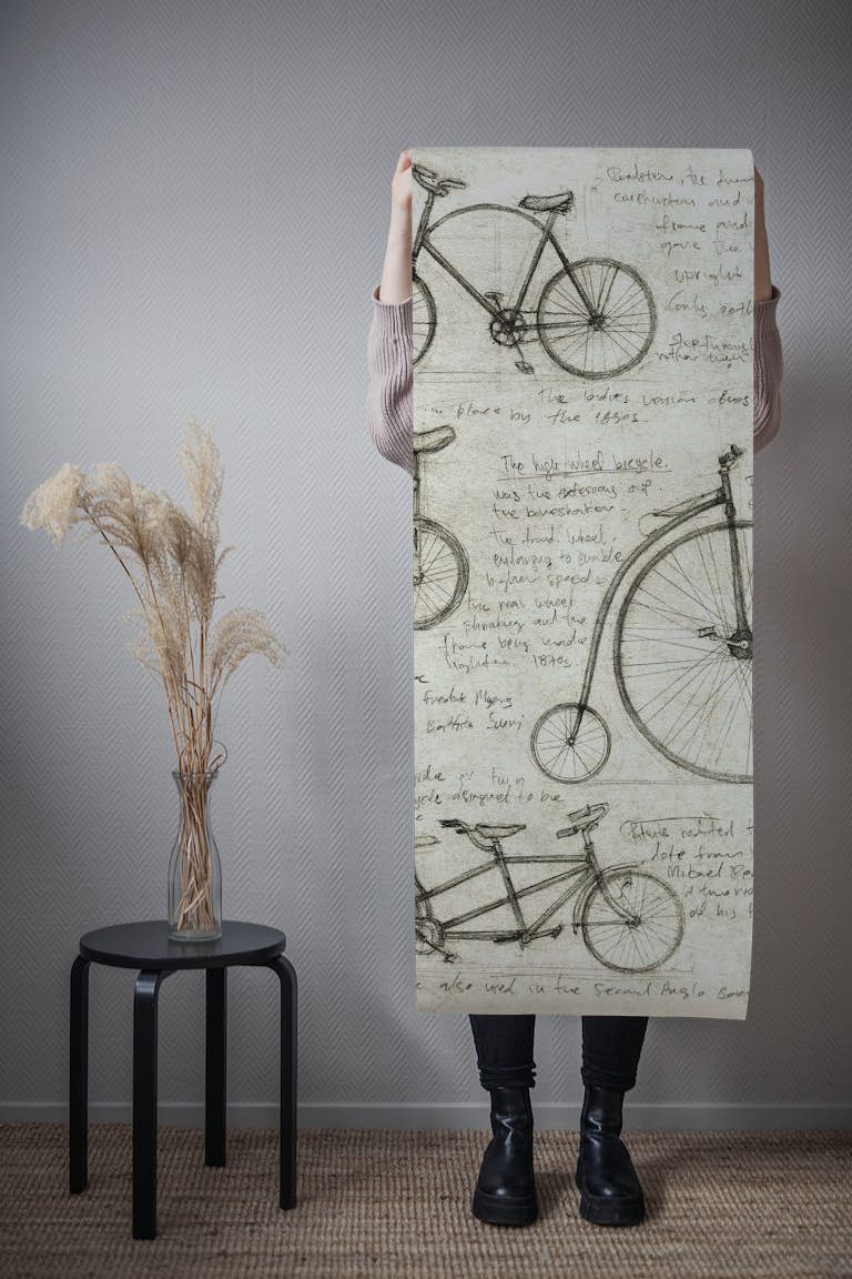 Bicycles papiers peint roll