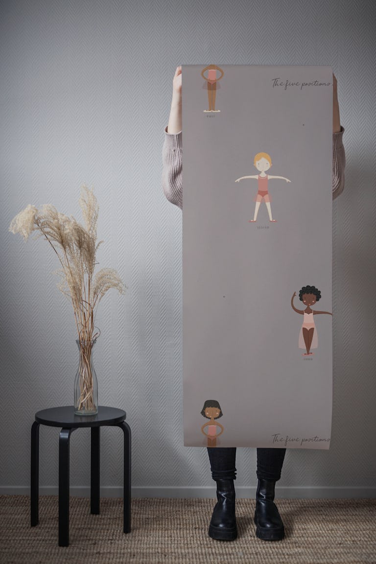 Elegant Ballet Characters large scale wallpaper roll