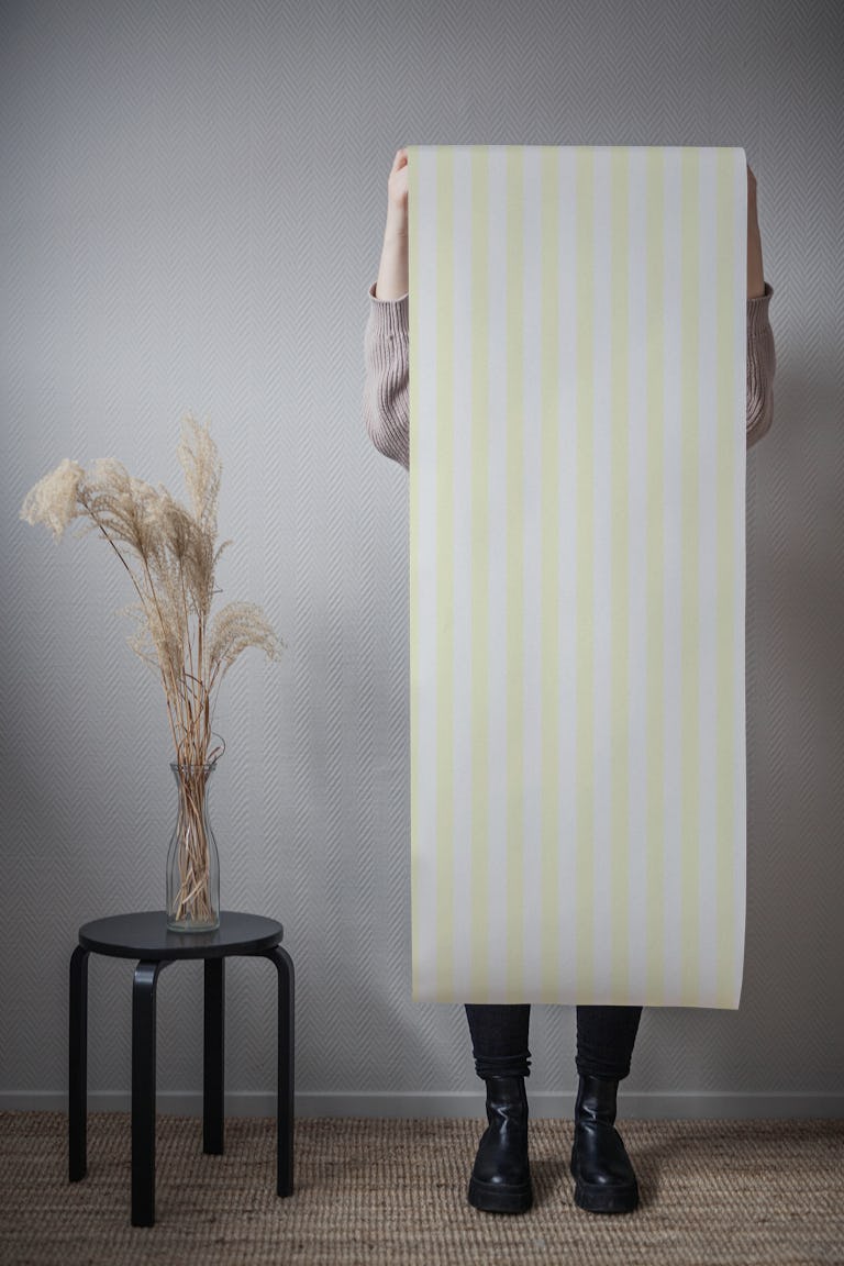 Lemon Stripe Delight wallpaper roll