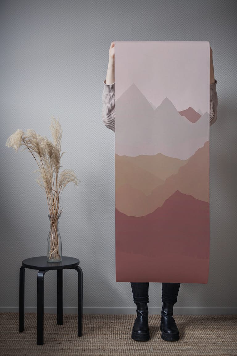 Mountains Ocher papel pintado roll