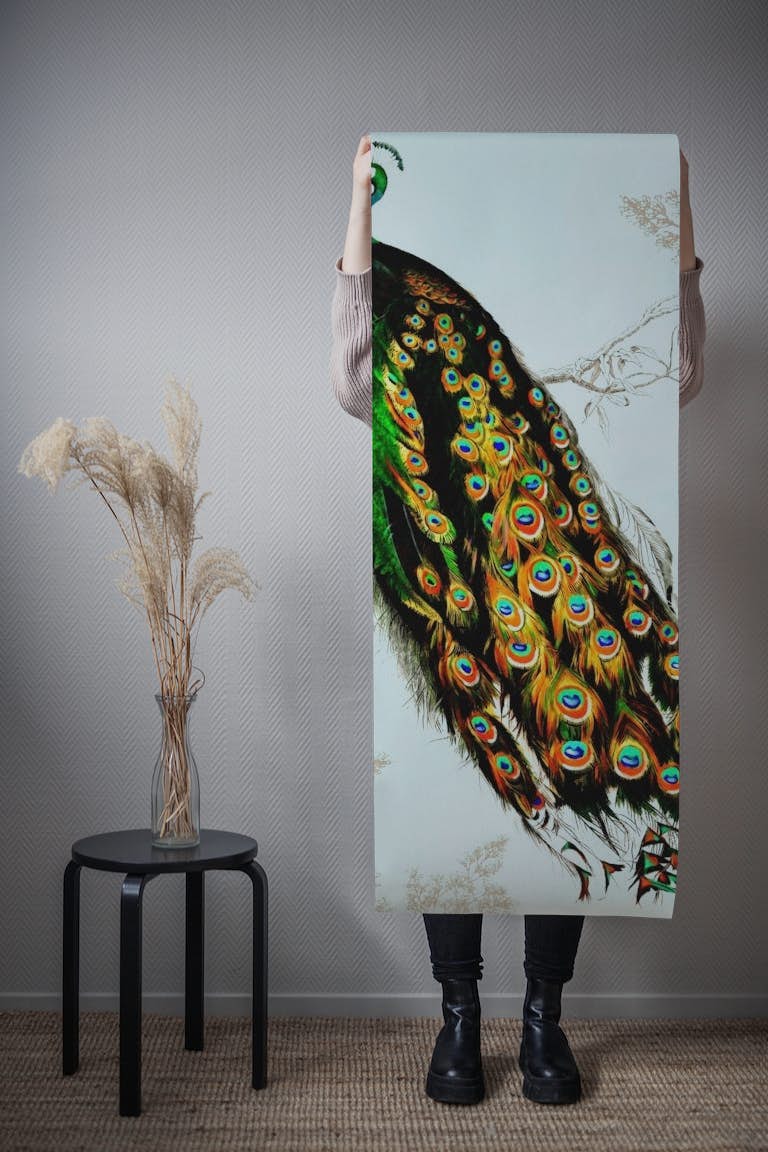 Floral Peacock papel pintado roll