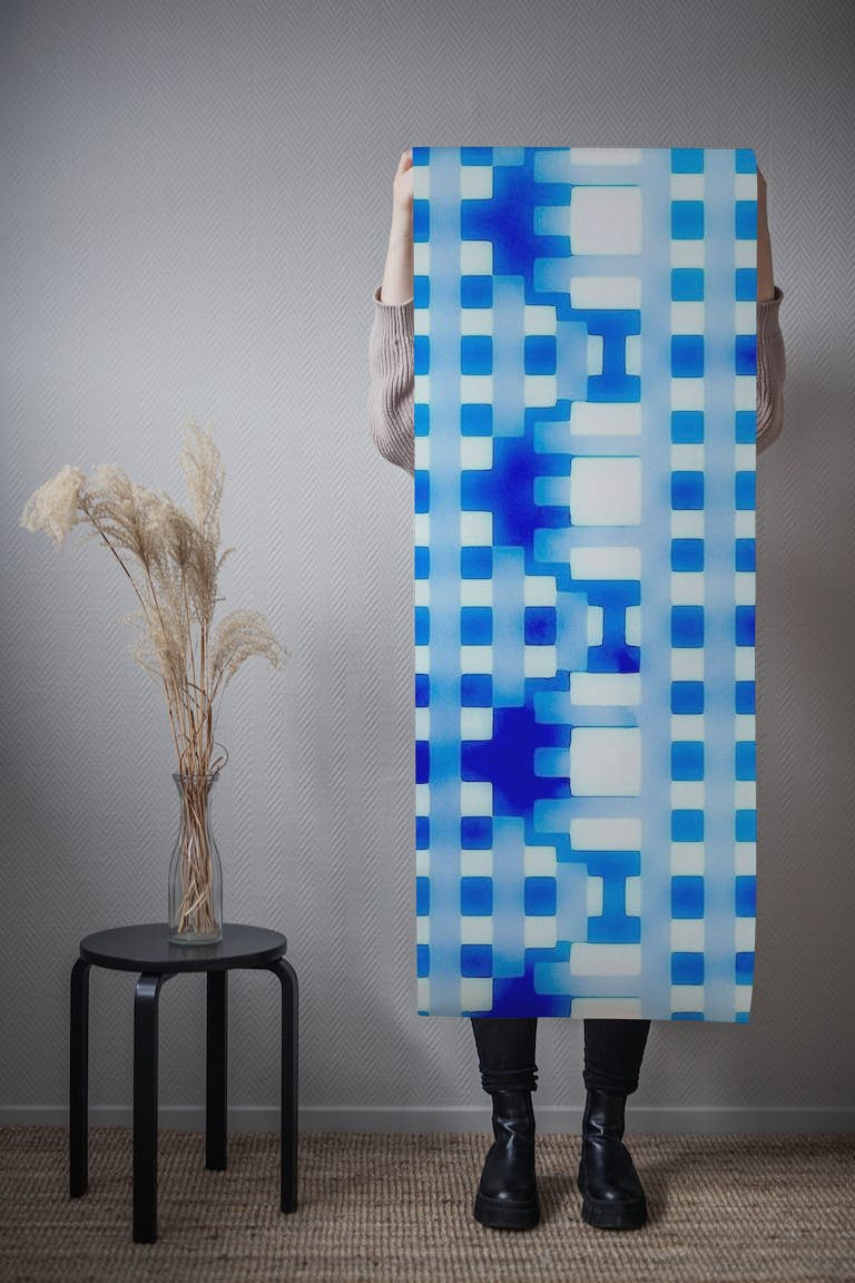 Shibori Blue wallpaper roll
