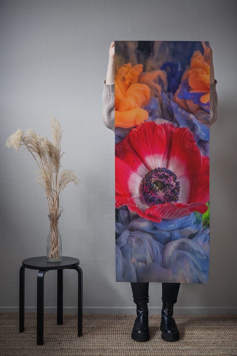 Red Anemone behang roll
