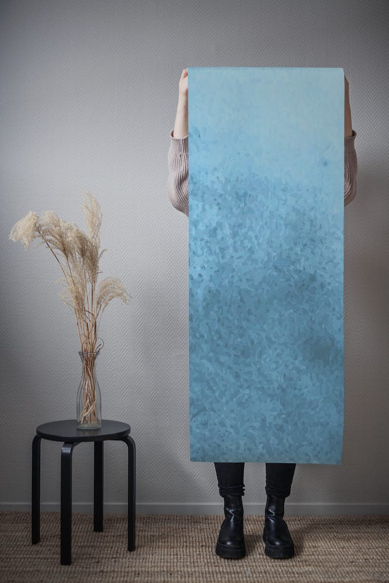 Pale Blue Watercolor Texture behang roll