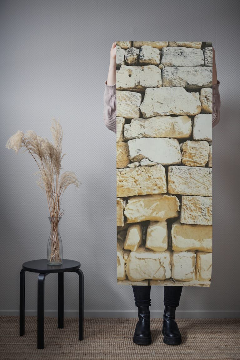 Worn Sandstone Wall wallpaper roll