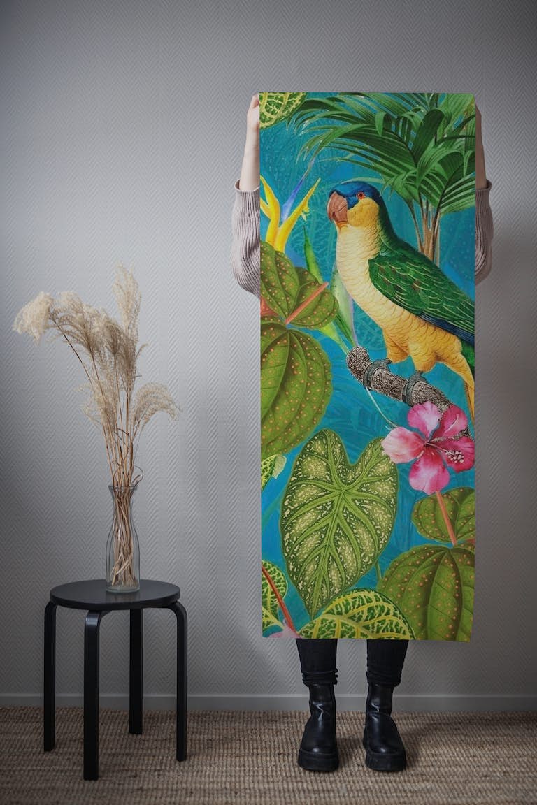 Vintage Exotic Bird Garden wallpaper roll