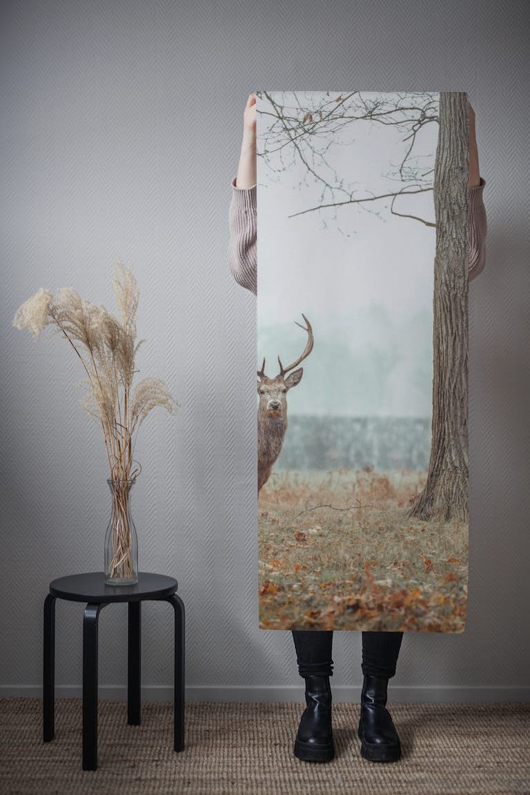 Stags in forest papel de parede roll