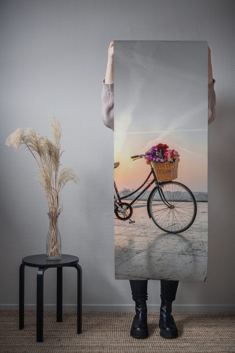 Bicycle and Eiffel tower 4 papel pintado roll
