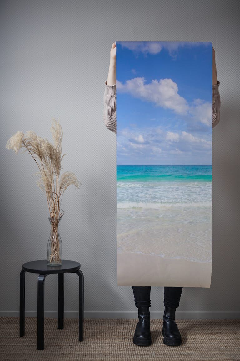 Cancun beach wallpaper roll