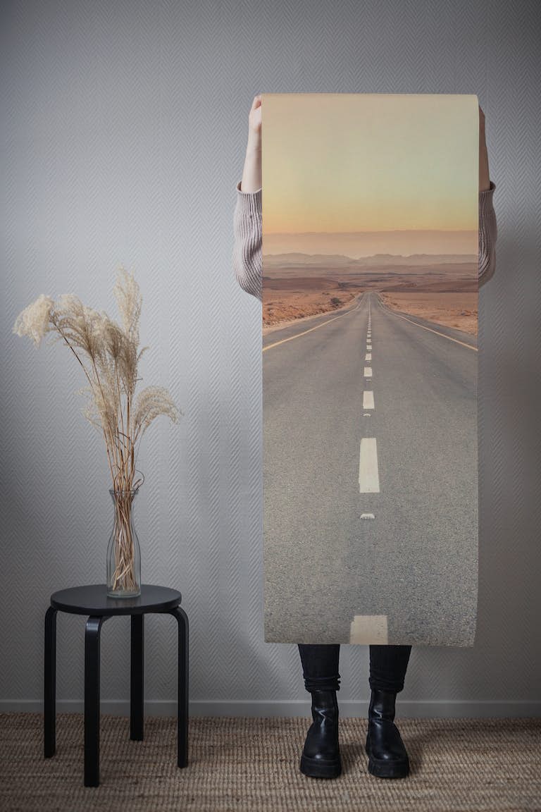 Desert road in Israel 4 behang roll