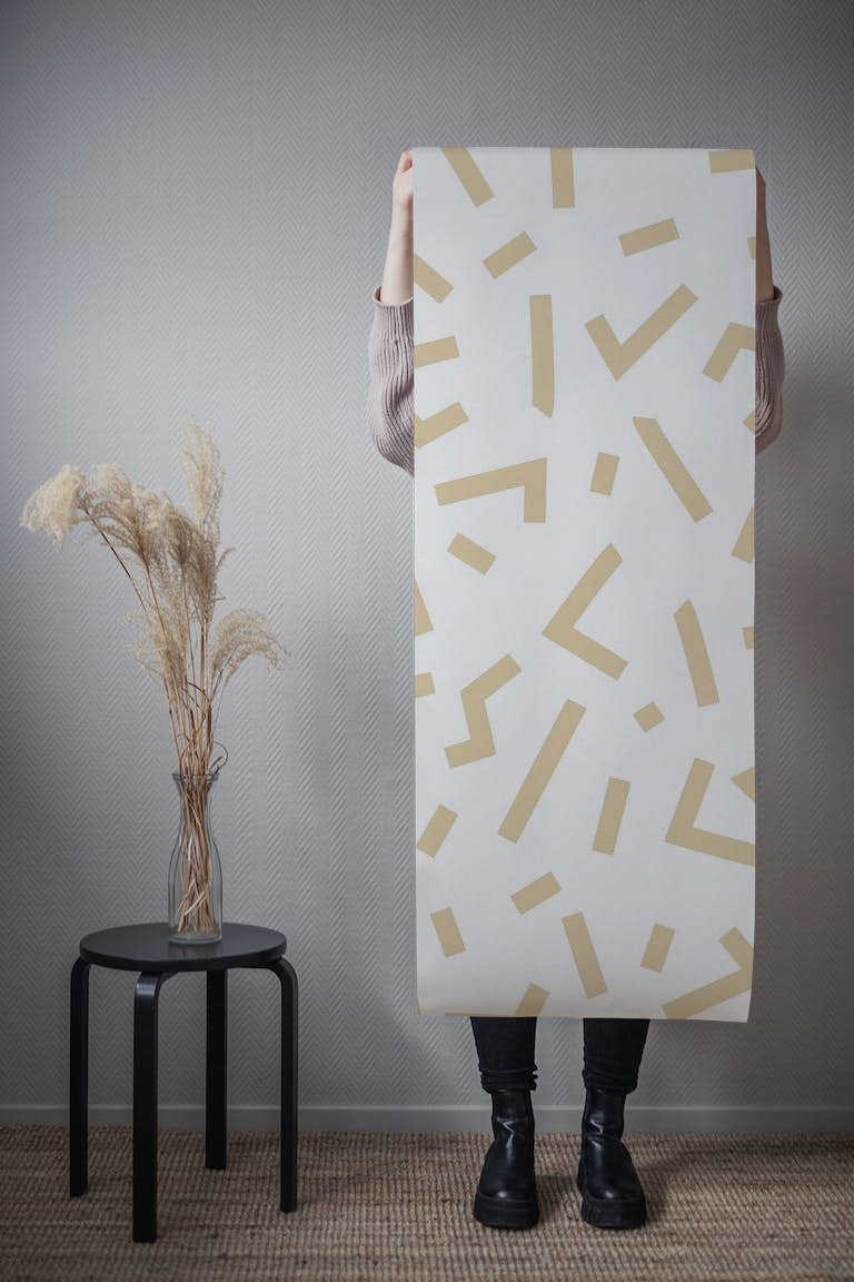Gold Vintage Abstract Geometry tapeta roll