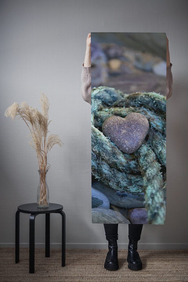 Stone Heart With Rope behang roll