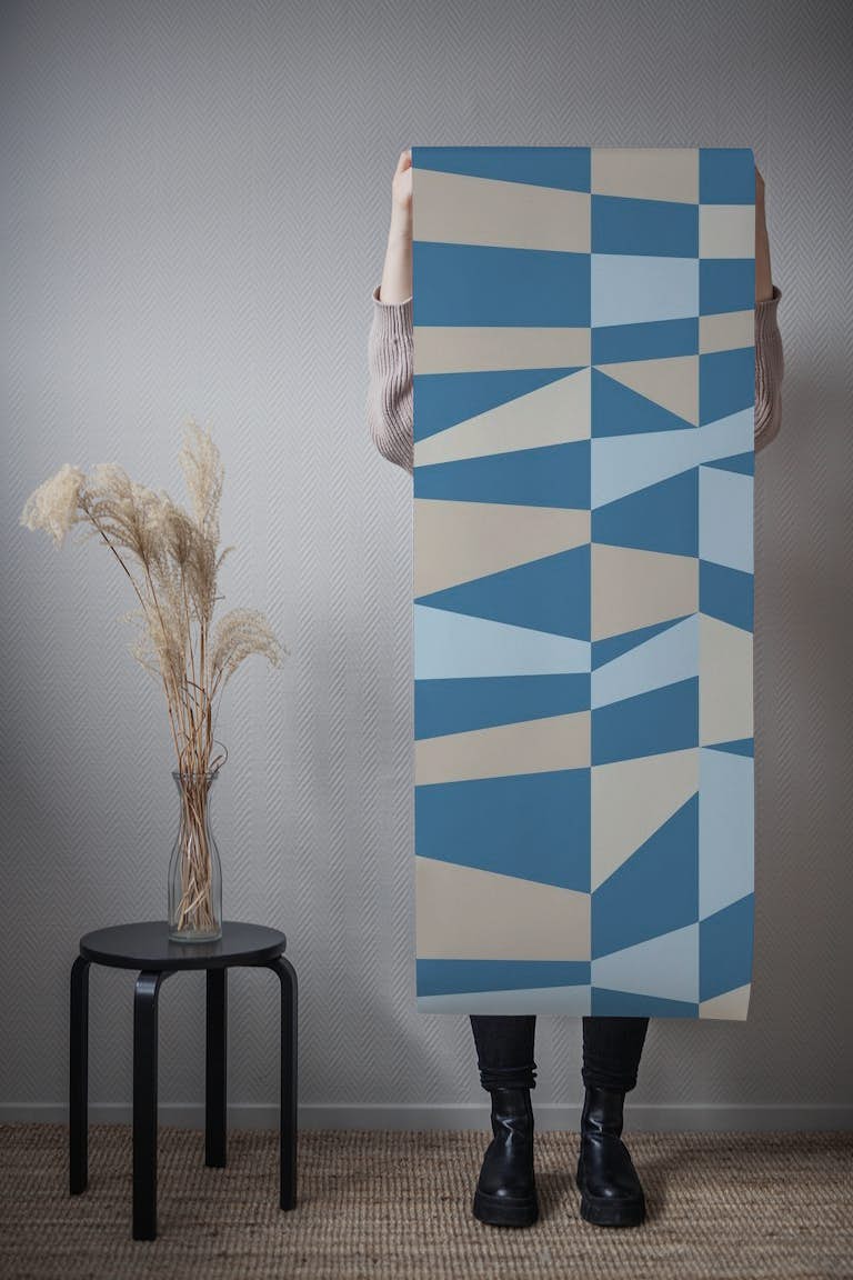 Nordic Color Blocks Blue Ash tapetit roll
