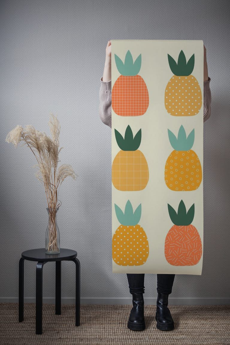 Pineapple Queens wallpaper roll