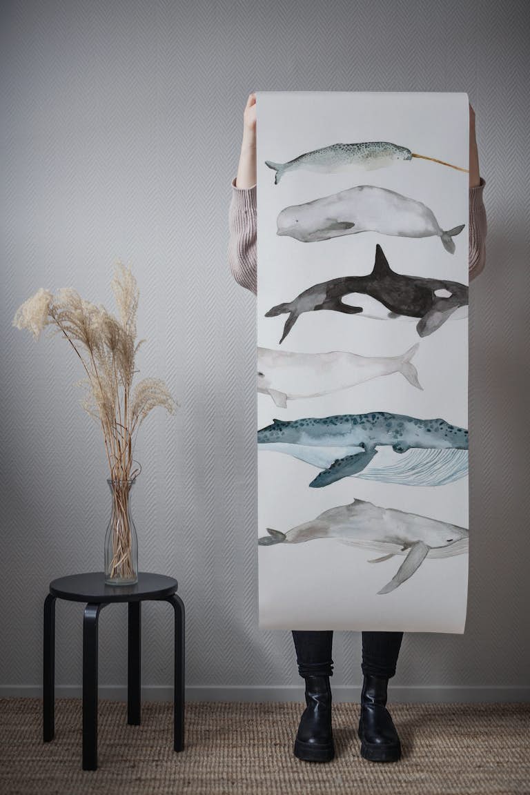 Sea Life Whales papiers peint roll