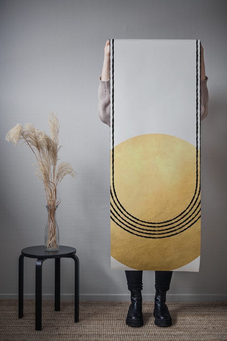 Gold balanced wallpaper roll