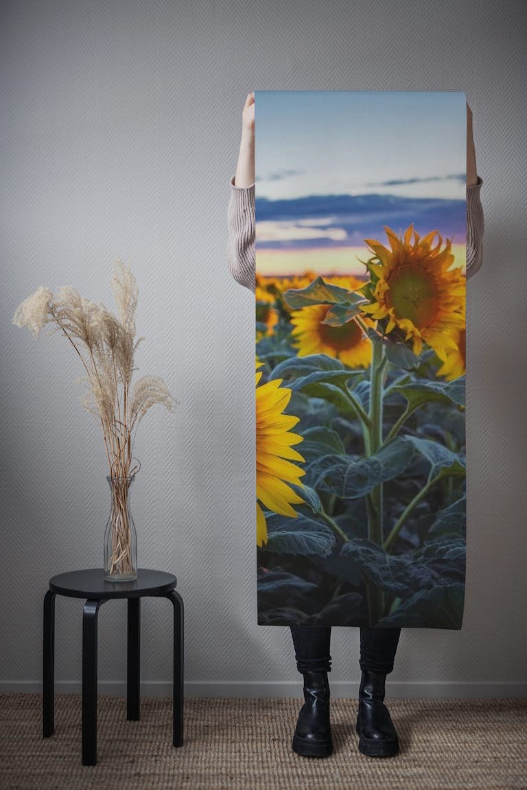Sunflowers at Sunset papel de parede roll
