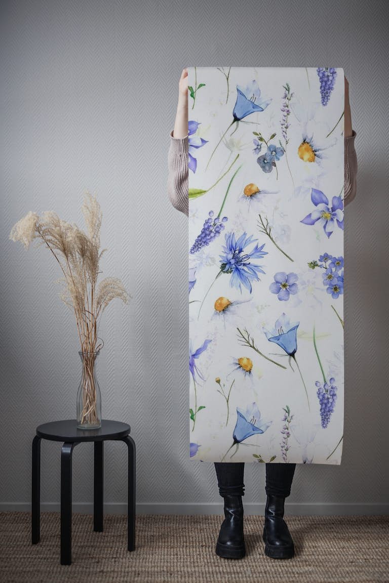 Bluebells And Daisies Meadow tapeta roll