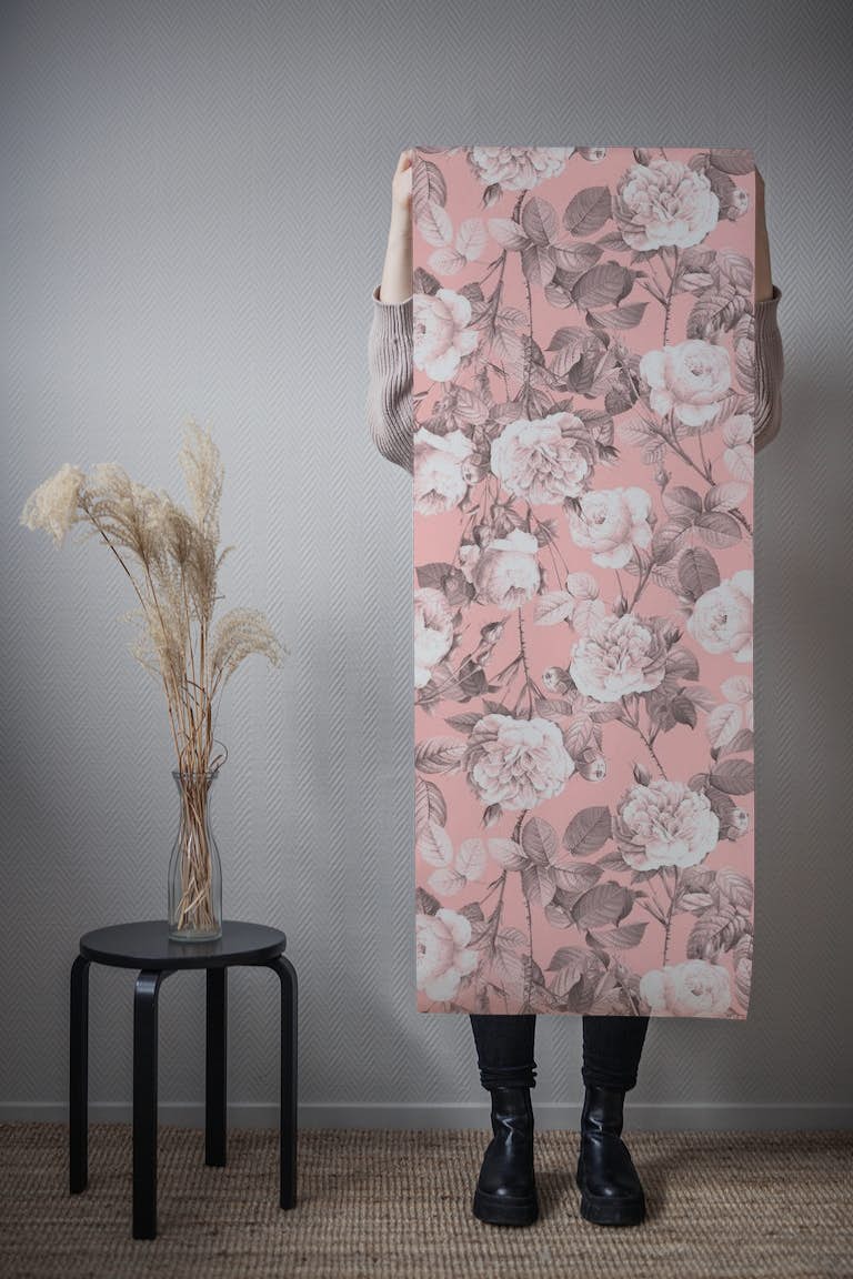 Vintage Roses in Soft Pink ταπετσαρία roll