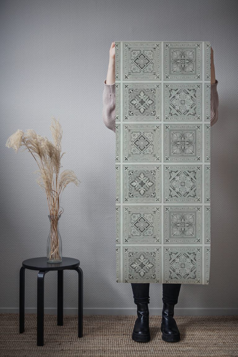 Warm Grey Tiles tapetit roll