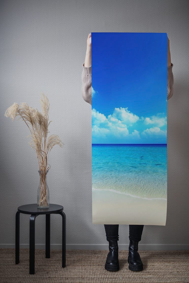 Tropical beach wallpaper roll
