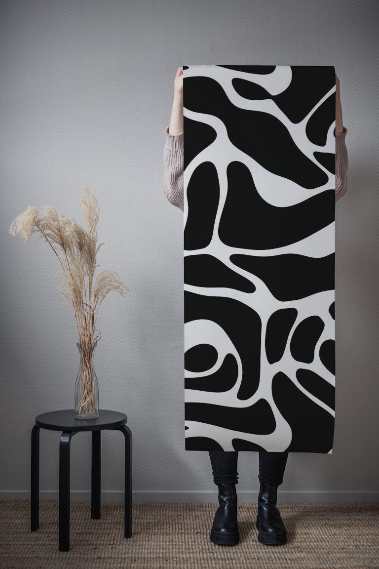 Black And White Organic papel de parede roll