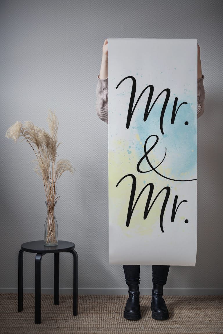 Mr and Mr wallpaper roll