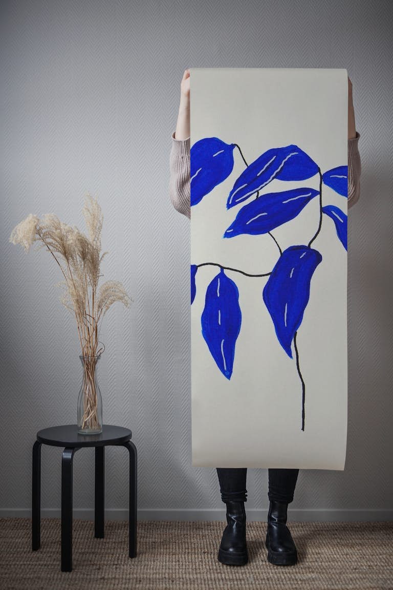 Blue Ficus serie 2 papel pintado roll