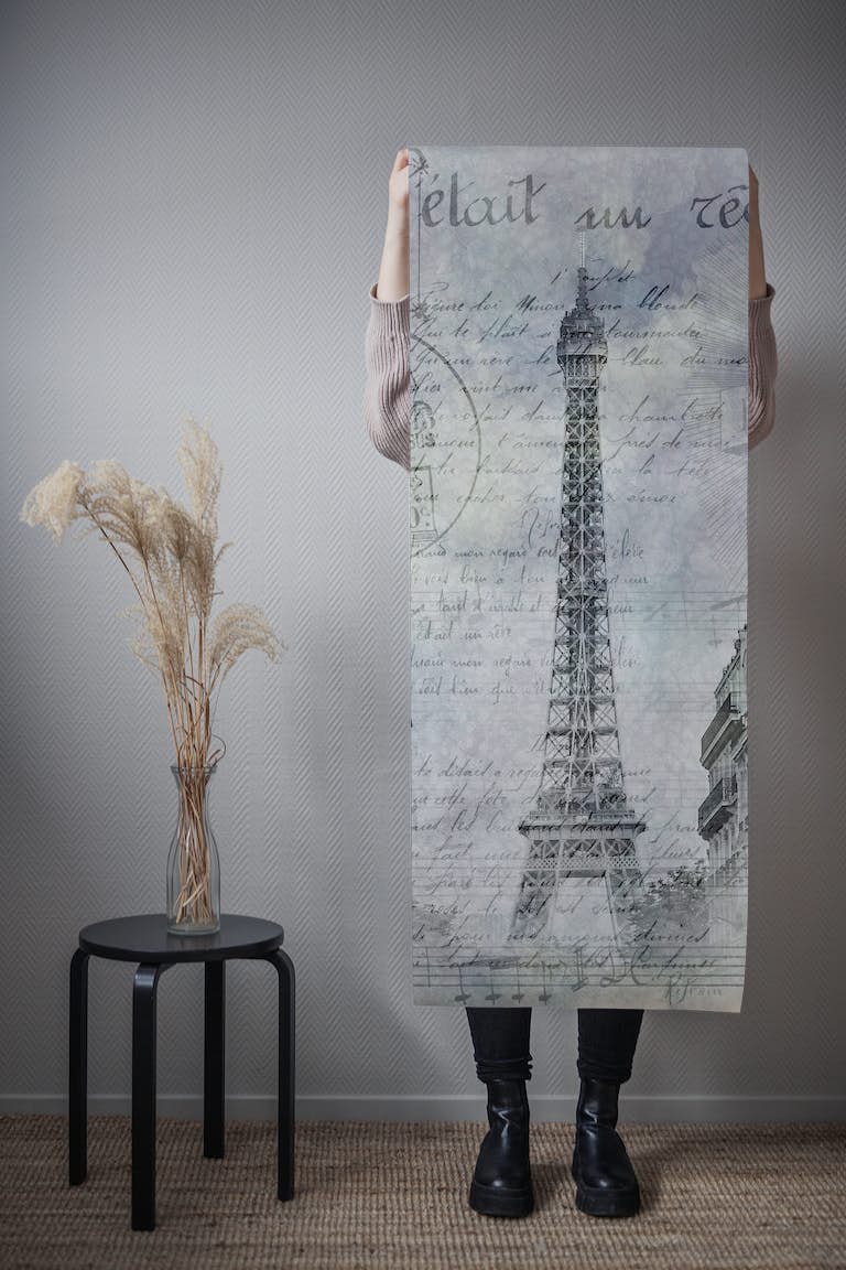 Eiffel Tower streetscene papiers peint roll