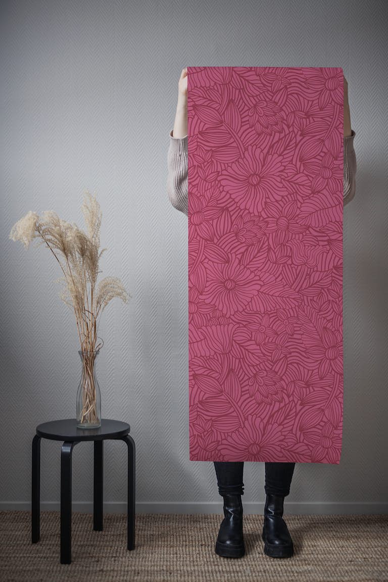 Wilderness - pink tapetit roll