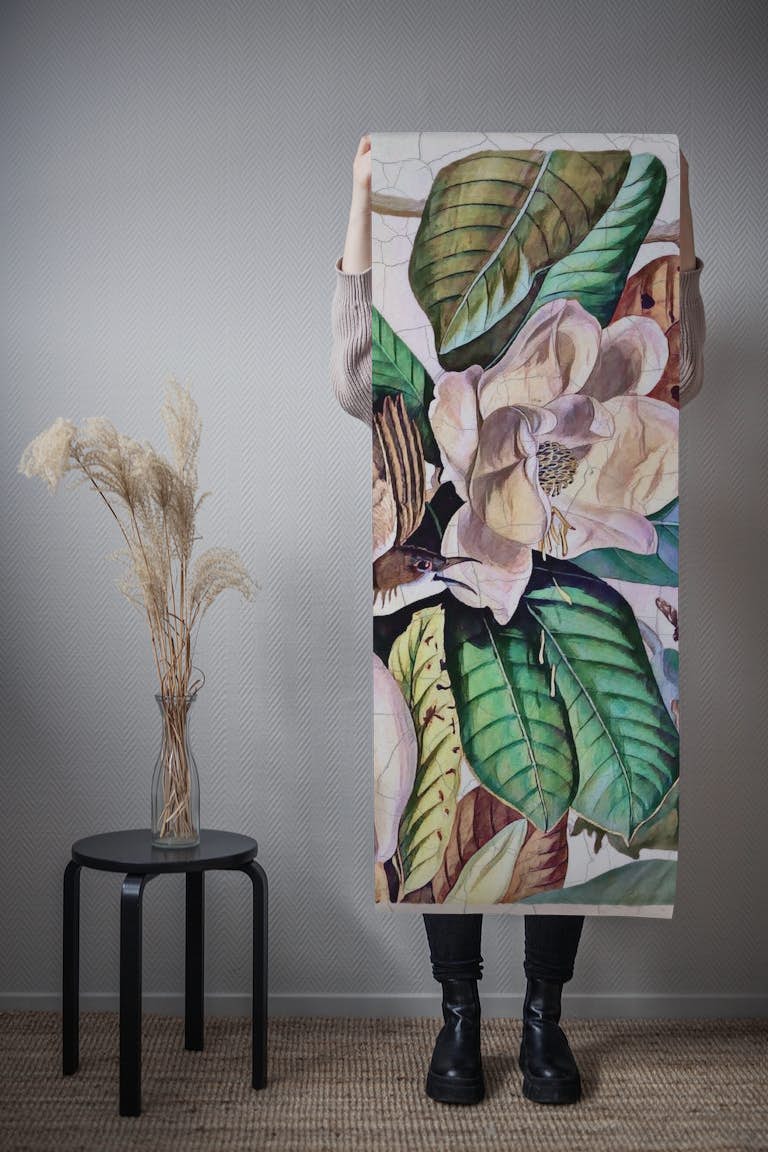 Tropical Vintage Jungle Birds wallpaper roll