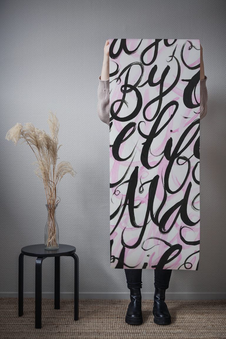 Abstract lettering behang roll