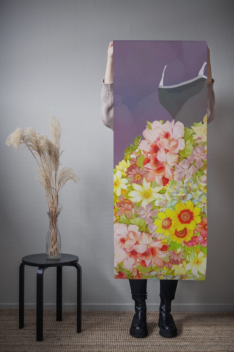 Summer Flower Dress behang roll