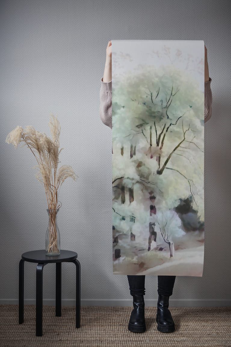 Soft Nordic Summer Forest papel pintado roll