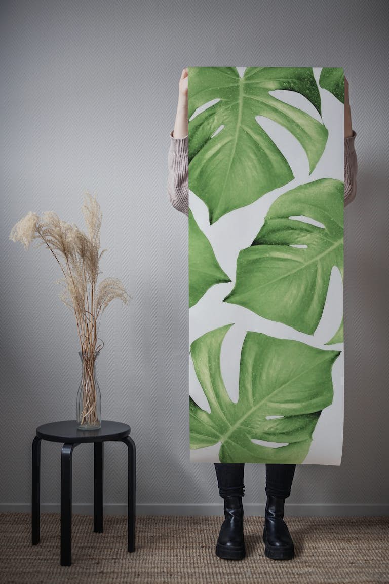 Monstera Leaves Green 1 wallpaper roll