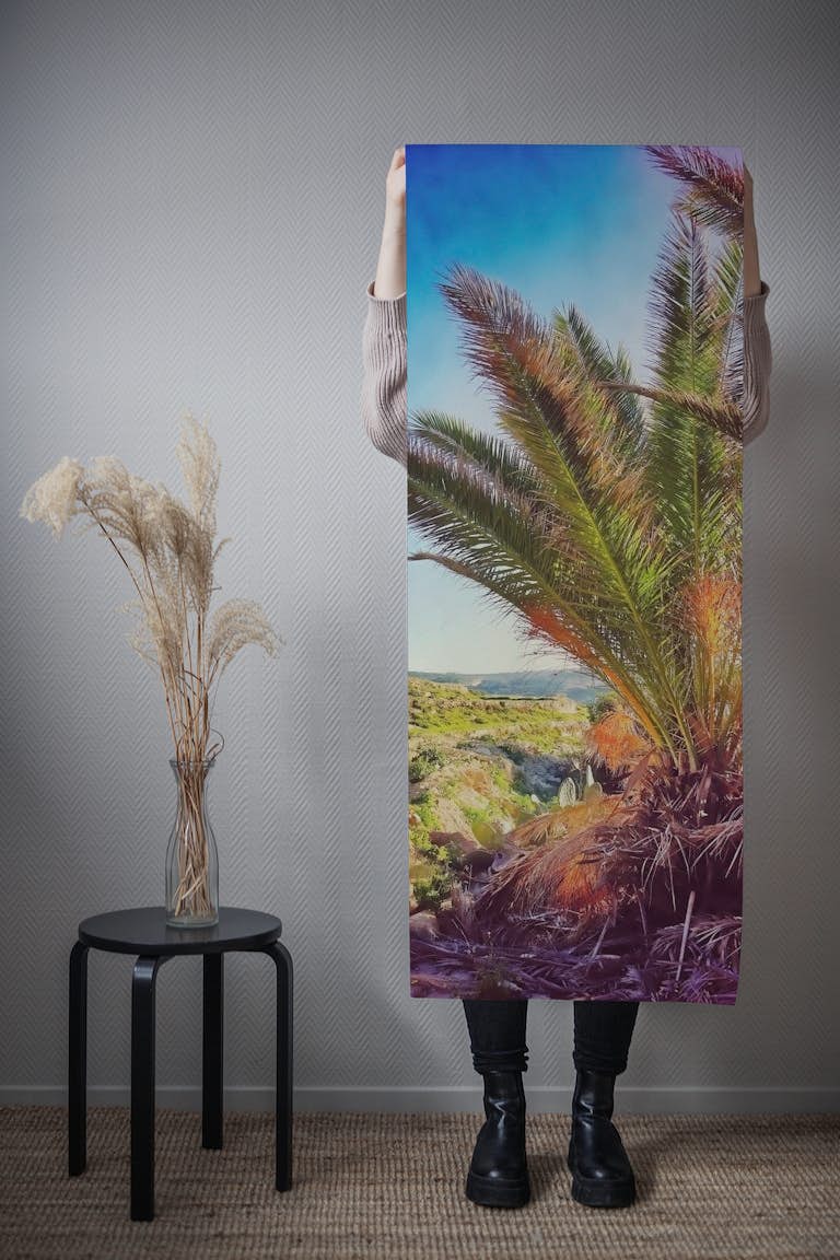 Sunny Summer Palms wallpaper roll