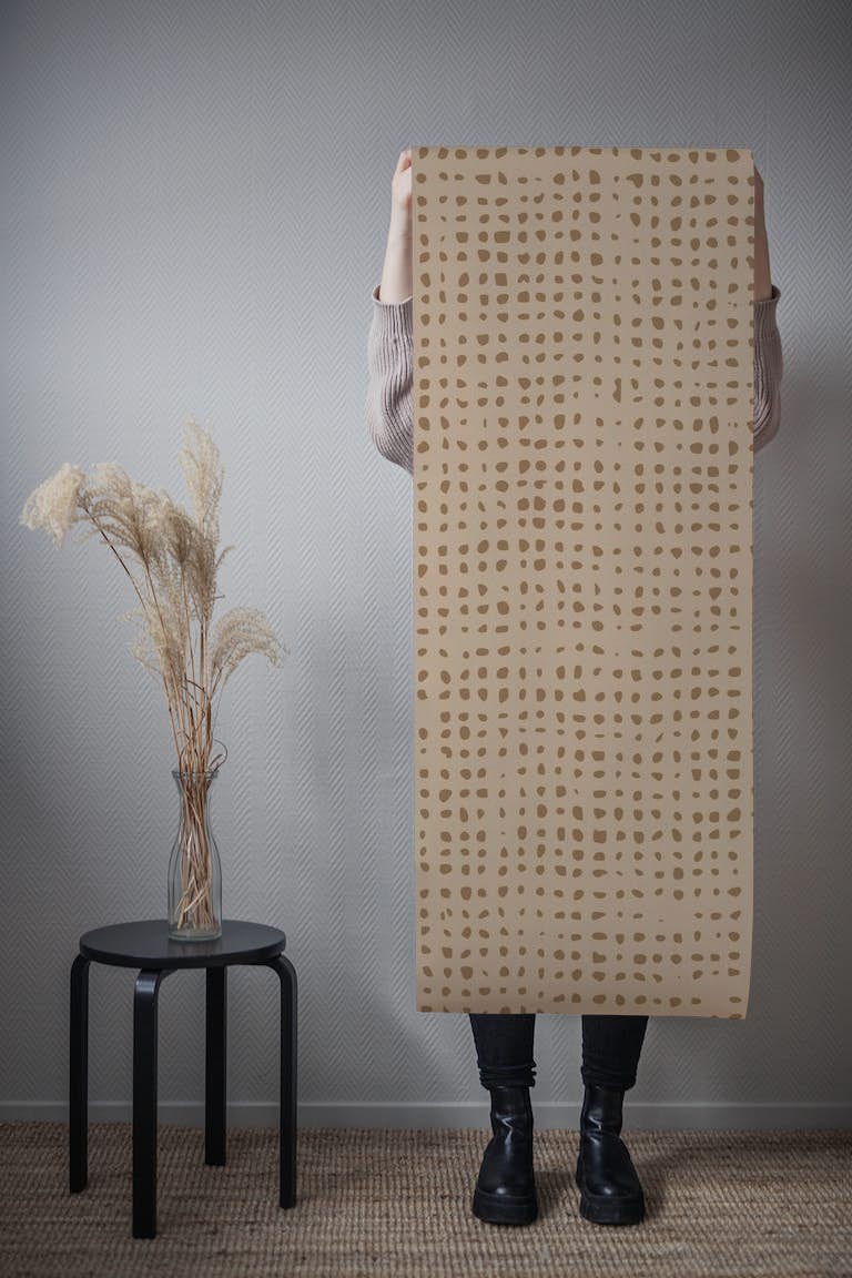 African Mud Cloth Fabric Sand tapetit roll