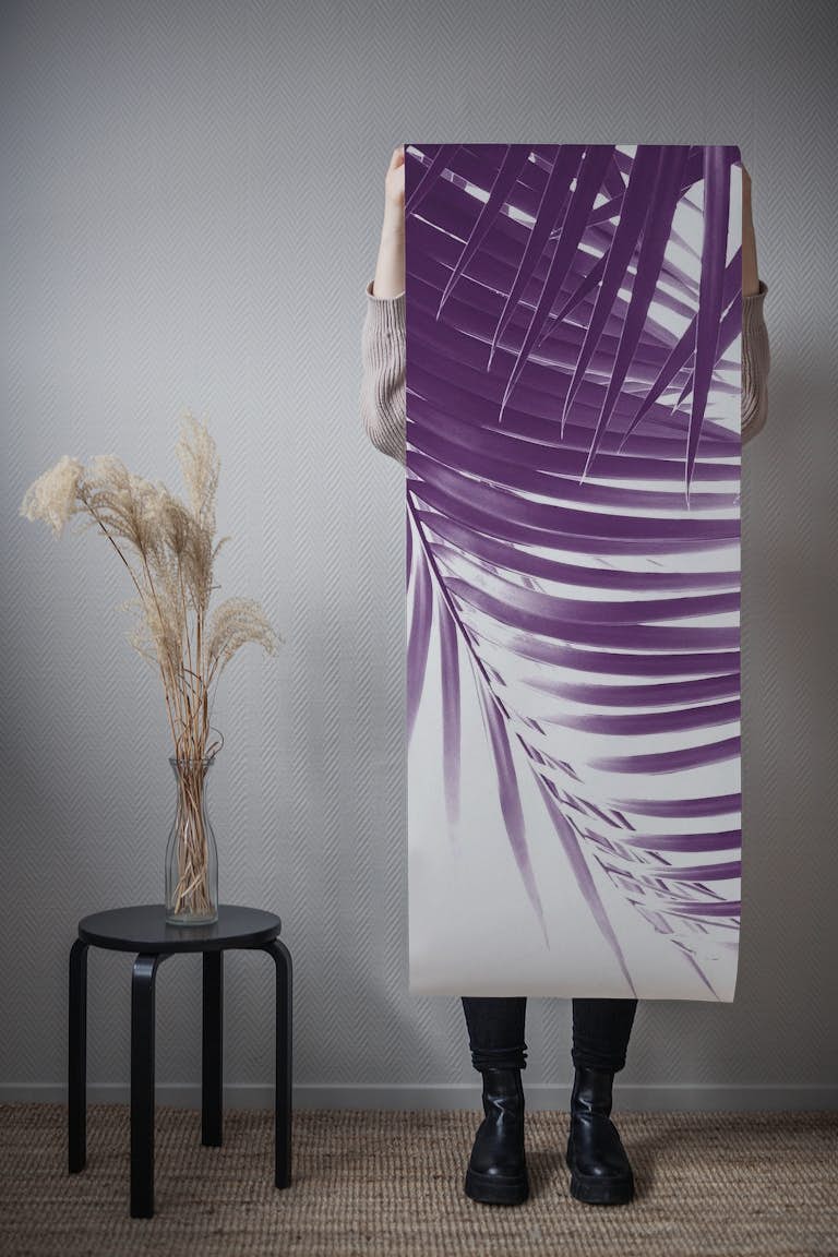Palm Leaves Purple Vibes 1 behang roll