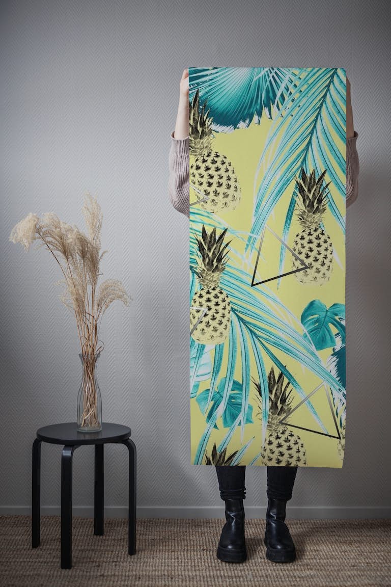 Tropical Pineapple Jungle 1 papiers peint roll
