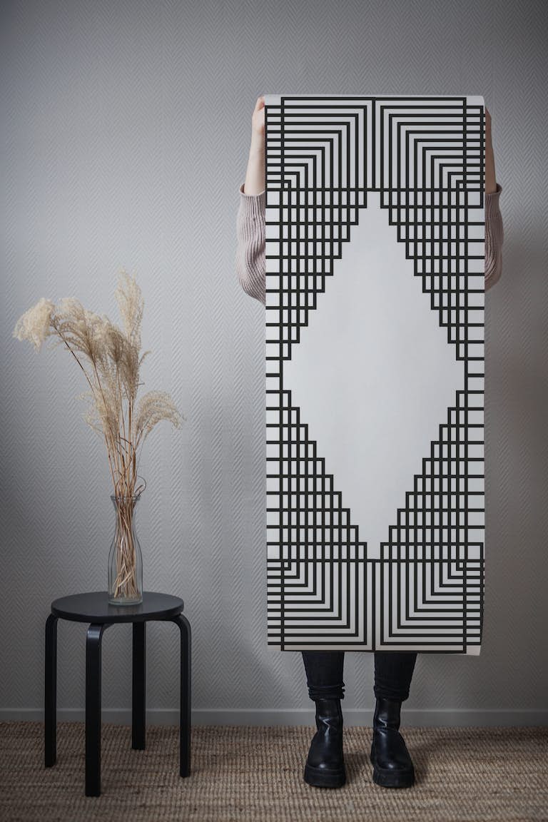 Geometric minimal design behang roll