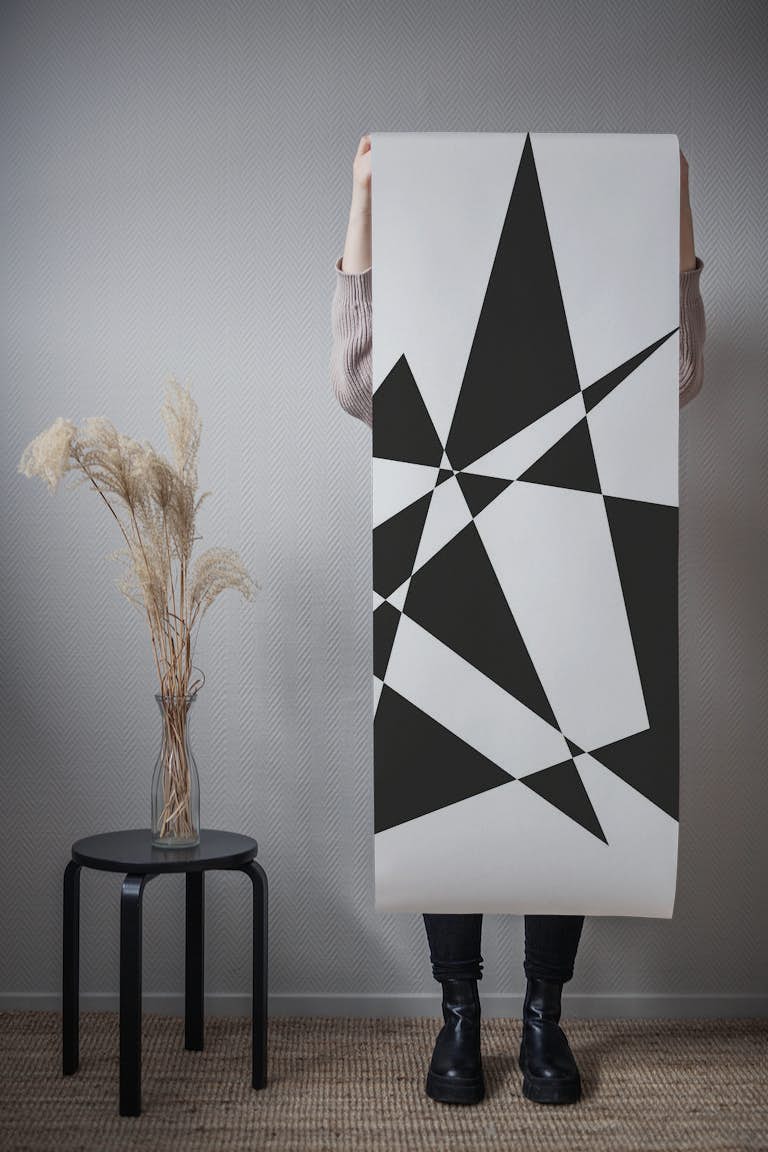 Graphic Pattern black white tapetit roll