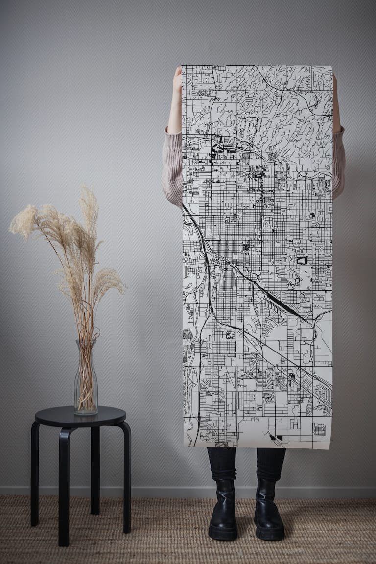 Tucson Map wallpaper roll