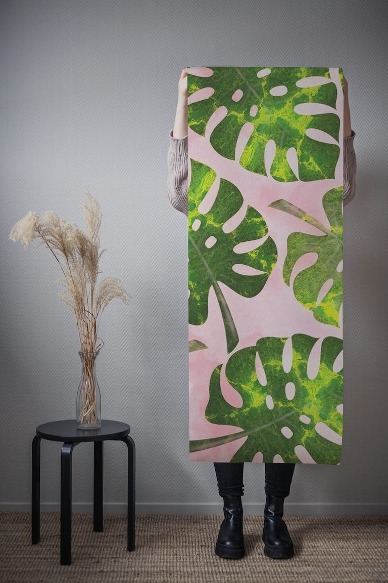 Leaf tropical wall tapetit roll