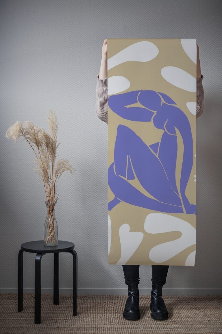 Matisse Inspired Beach Beige carta da parati roll
