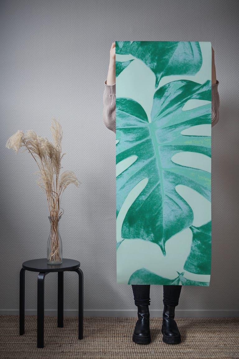 Tropical Monstera Leaves 4 wallpaper roll